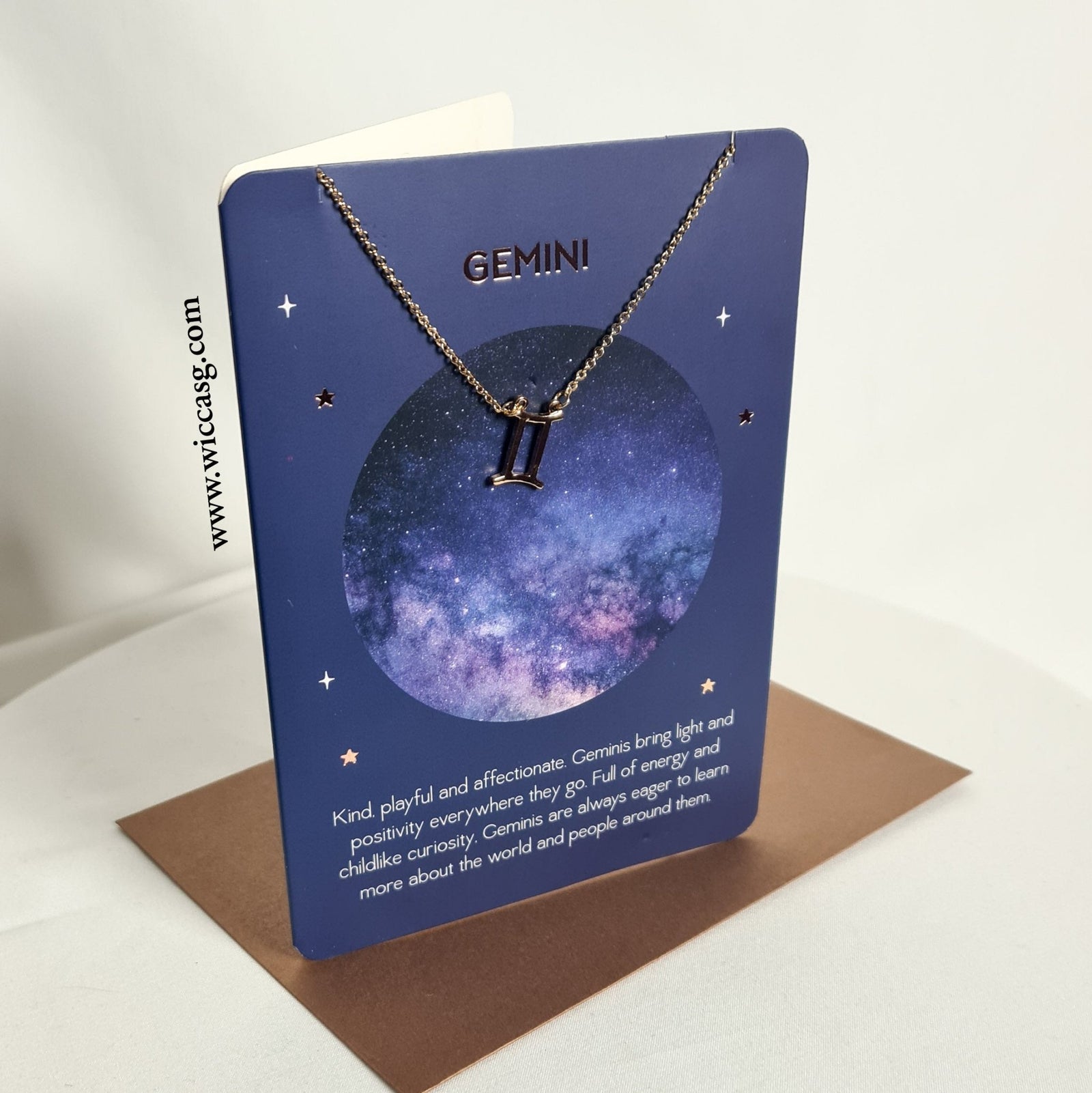 Gemini Horoscope (Gold) Necklace - Horoscope - Little Wiccan Witchcraft Shop