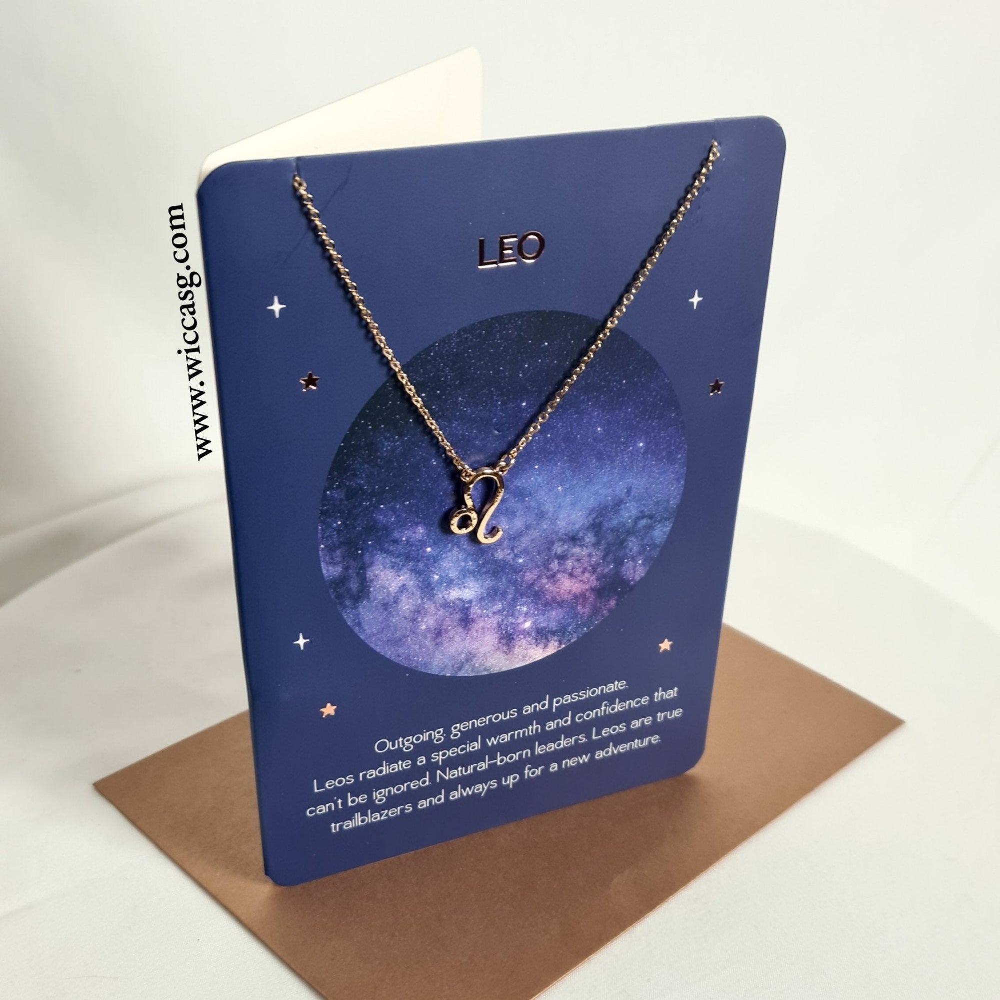 Leo Horoscope (Gold) Necklace - Horoscope - Little Wiccan Witchcraft Shop