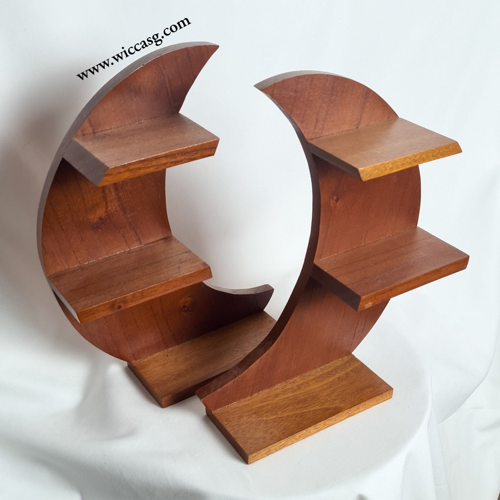 Moon Crystal Shelf - Wood - Little Wiccan Witchcraft Shop