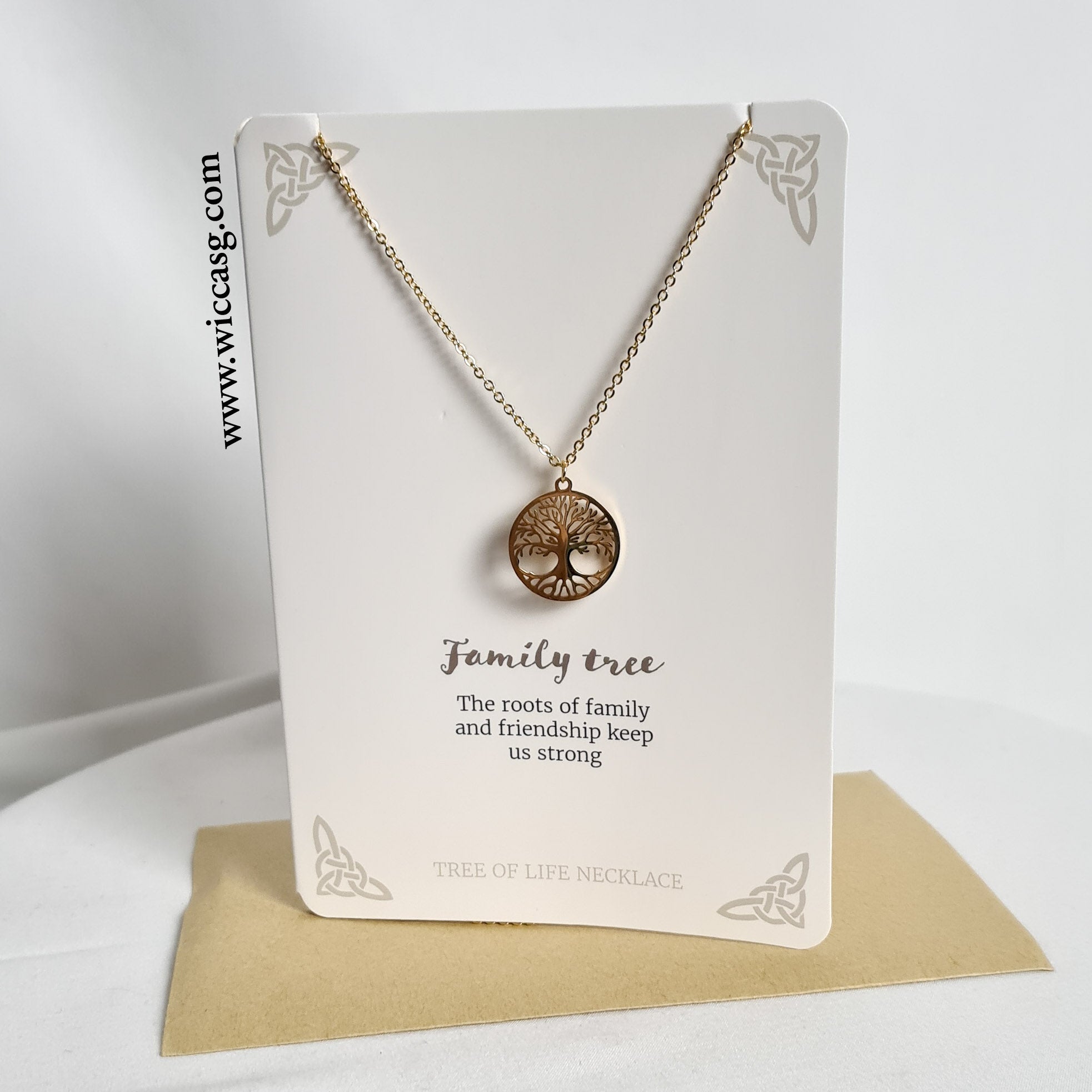 Tree of Life (Gold) Necklace - Tree of Life - Little Wiccan Witchcraft Shop