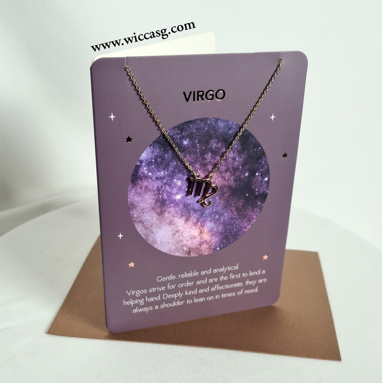 Virgo Horoscope (Gold) Necklace - Horoscope - Little Wiccan Witchcraft Shop